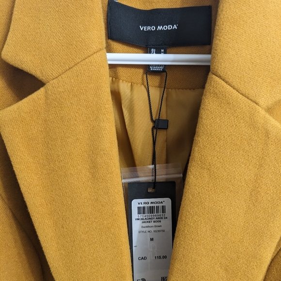 Mustard yellow longline coat - Picture 5 of 5